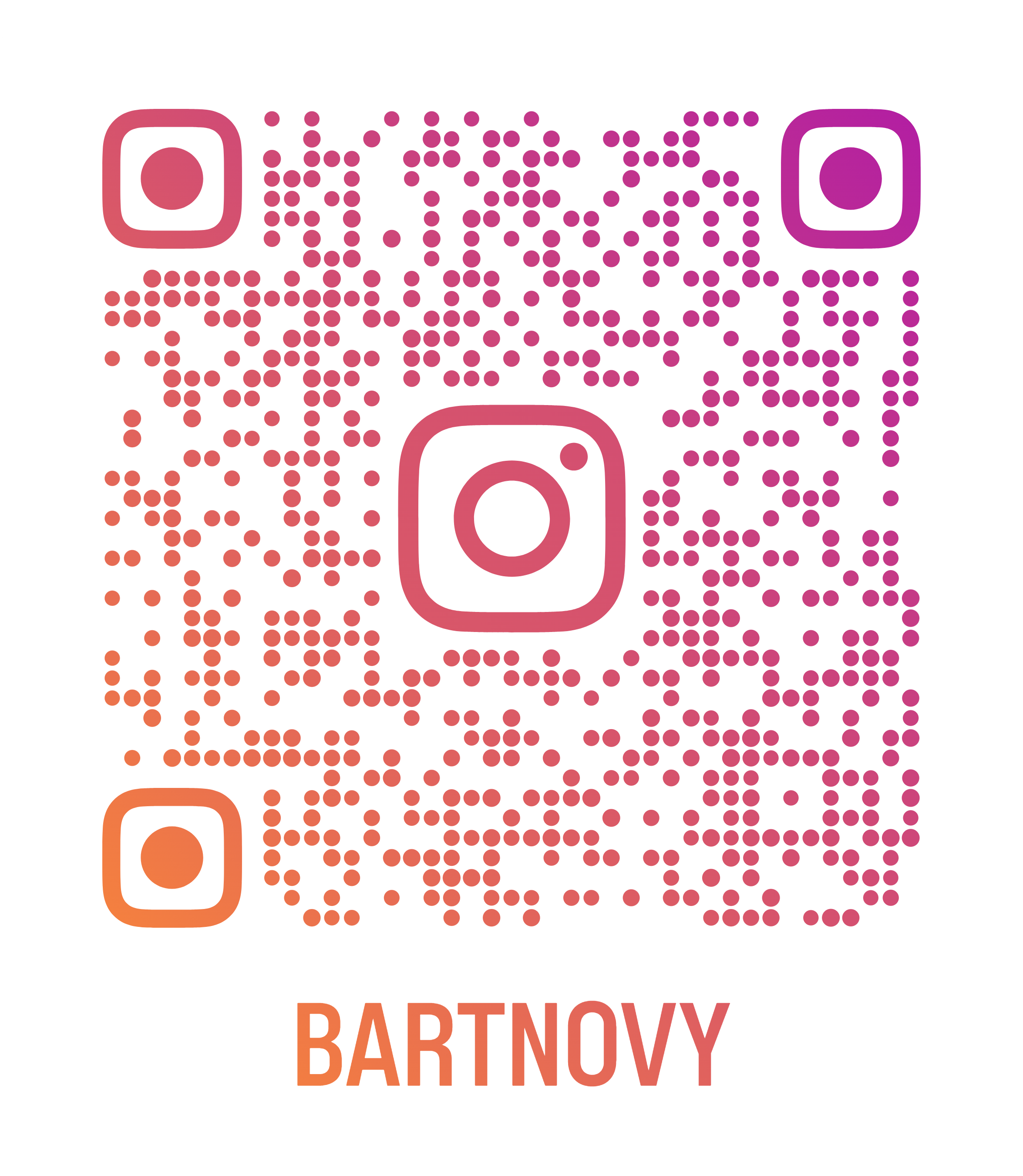 Kod QR Instagram @bartnovy